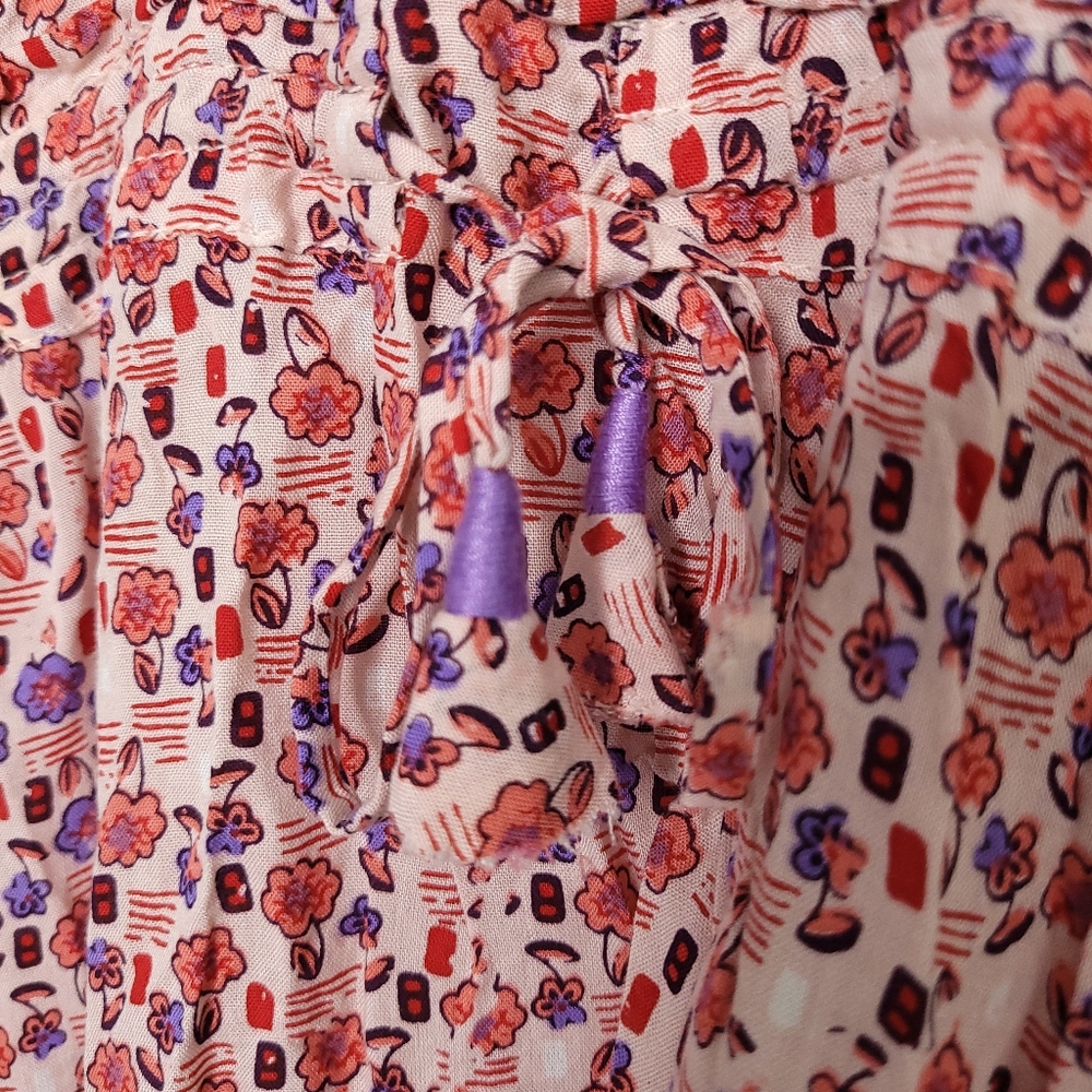 POUPETTE ST BARTH Floral Print Sleeveless V-neck Women's Dress SMALL - Picture 10 of 15